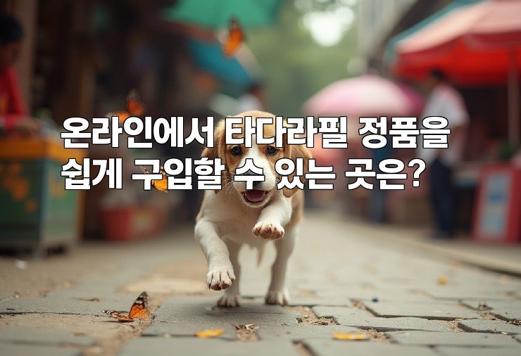 온라인에서 타다라필 정품을 쉽게 구입할 수 있는 곳은?