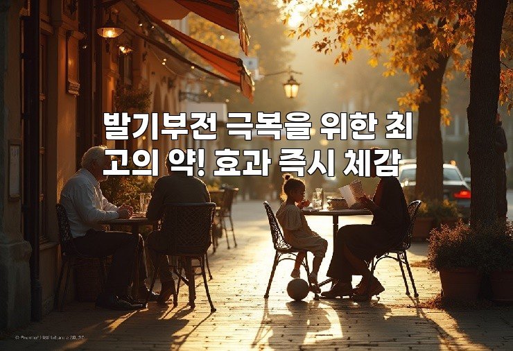 발기부전 극복을 위한 최고의 약! 효과 즉시 체감