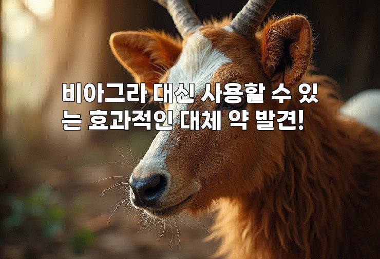 비아그라 대신 사용할 수 있는 효과적인 대체 약 발견!