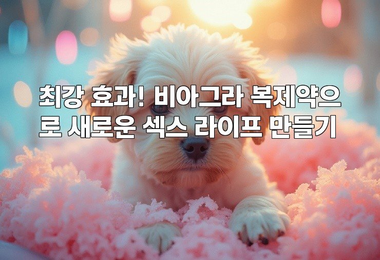 최강 효과! 비아그라 복제약으로 새로운 섹스 라이프 만들기