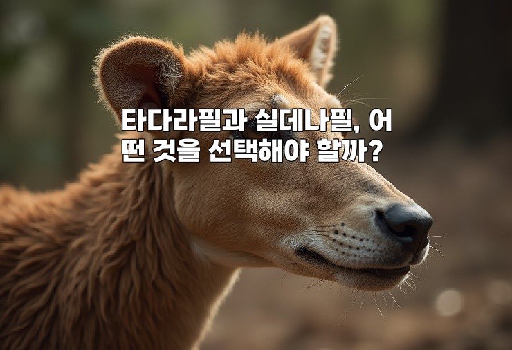 타다라필과 실데나필, 어떤 것을 선택해야 할까?