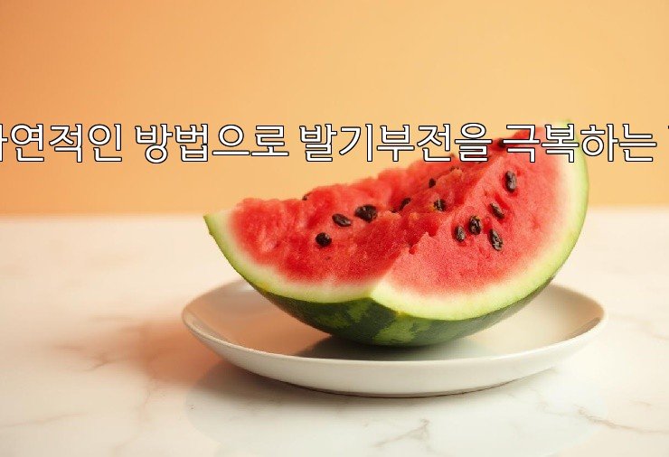 자연적인 방법으로 발기부전을 극복하는 법